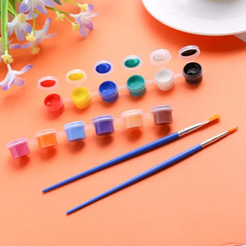 2ml12 Color Watercolor Set Acrylic Paint Art Supplies Children's Hand Painting/Wall Painting Paint Plaster Doll Coloring  Paint