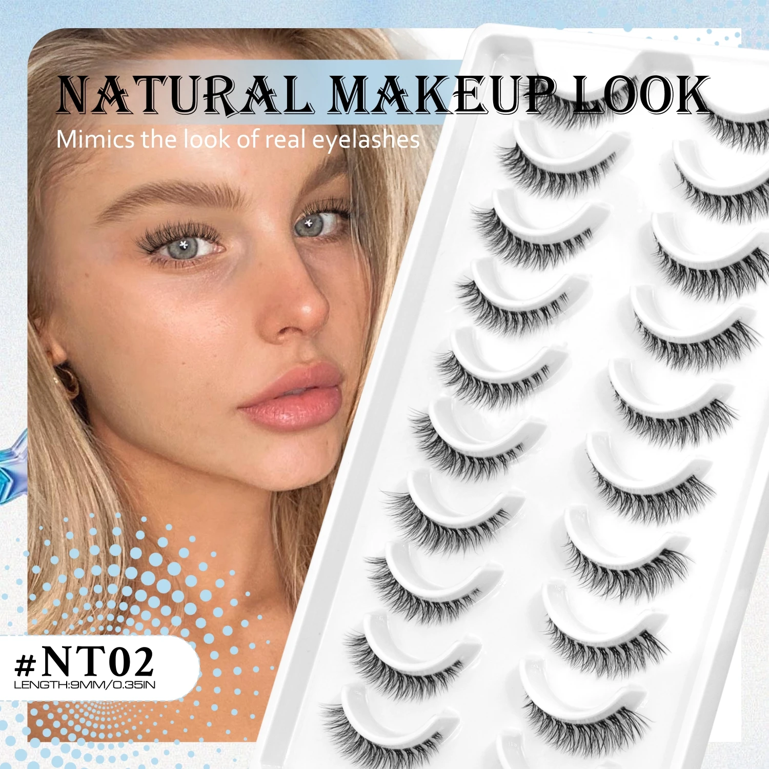 Veltrinay cílios naturais finos cílios de gato 3d falso vison cílios postiços faixa de chicote transparente natural cílios falsos maquiagem