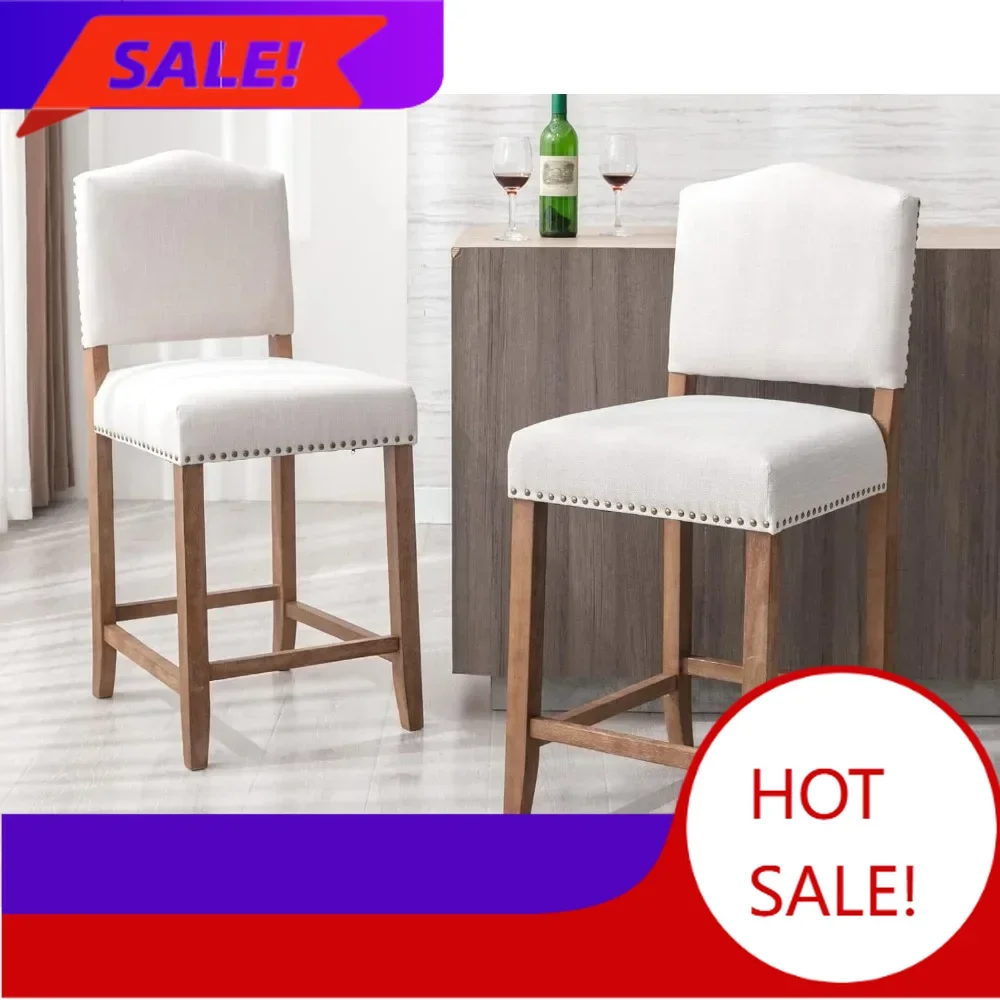 

BestsellerBestsellerBestsellerBestsellerFarmhouse Style Mid-Century Counter Height Bar Stools Set of 2 with Backs for Kitchen
