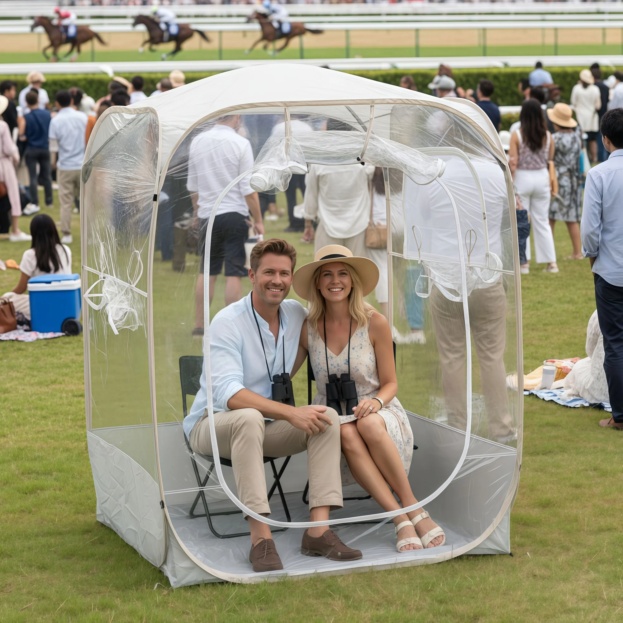 

Portable Single-Person Tent PVC Material Waterproof UV-Resistant for Camping Fishing Sporting Events Outdoor Gear