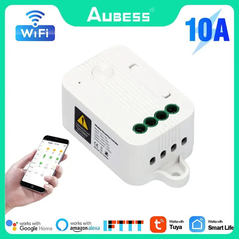 

Беспроводные переключатели с таймером 10a, Wi-Fi выключатель, управление через приложение, статистика мощности, мини-переключатель, модуль, совместимый с Alexa Hom