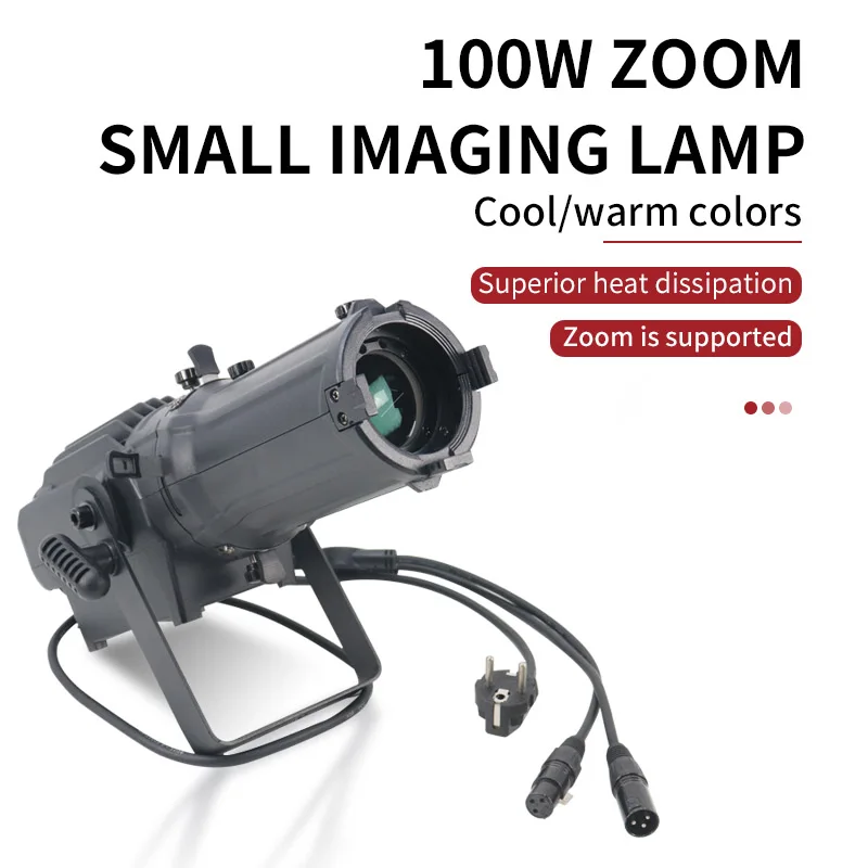 

2-8pcs DMX Mini 100W Zoom Profile Variable Zoom Ellipsoidal Surface Studio Gobo Spotlight DMX LED Leko for Theater Exhibition