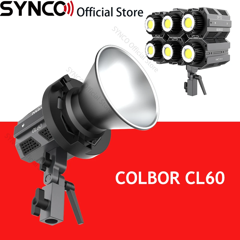 Synco COLBOR CL60 60W COB For Photo Studio Light Photography Lamp Lighting for Shooting Lights Lamps Photos Photographic Video