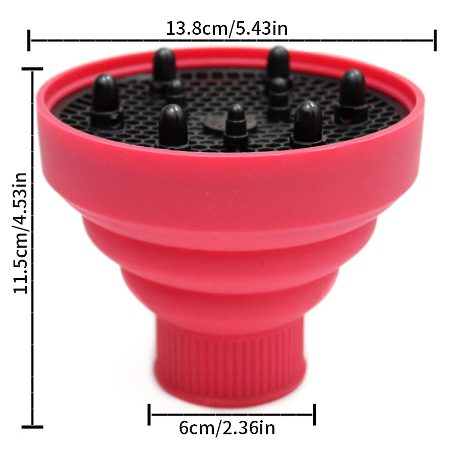 Collapsible Silicone Hair Dryer Diffuser for Curly Hair
