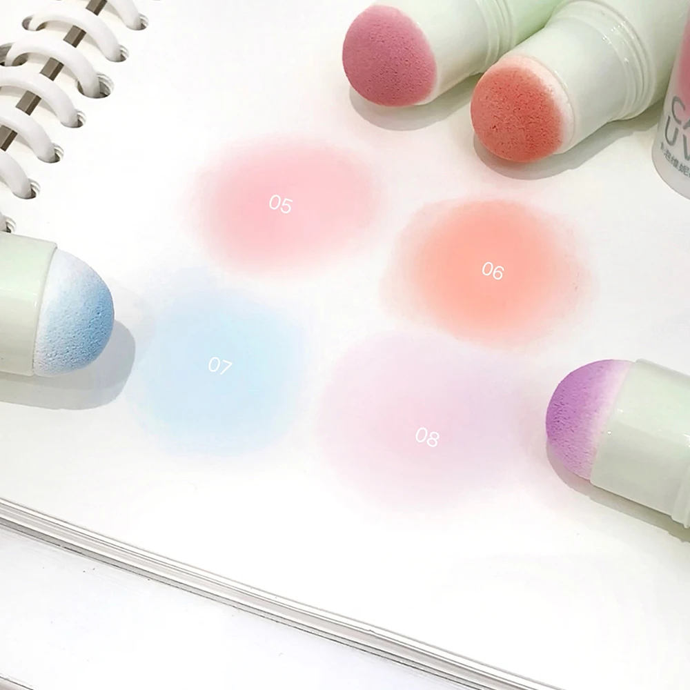Cappuvini couleur Monochrome Poke Blush bâton fard à joues pour Extension de joue couleur mat faible Saturation maquillage Rouge