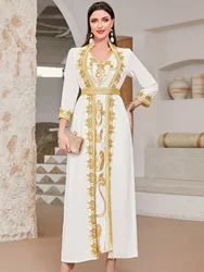 Ramadan White Muslim Abaya Dubai Turkey Islam Arabic Hijab Dress Jalabiya African Dresses For Women Robe Femme Musulmane Kaftans