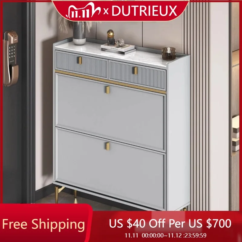 

Interior Organizer Shoes Racks Storage Cabinet White Living Room Shoe Racks Vertical Fashion Gabinete Space Saving Furniture