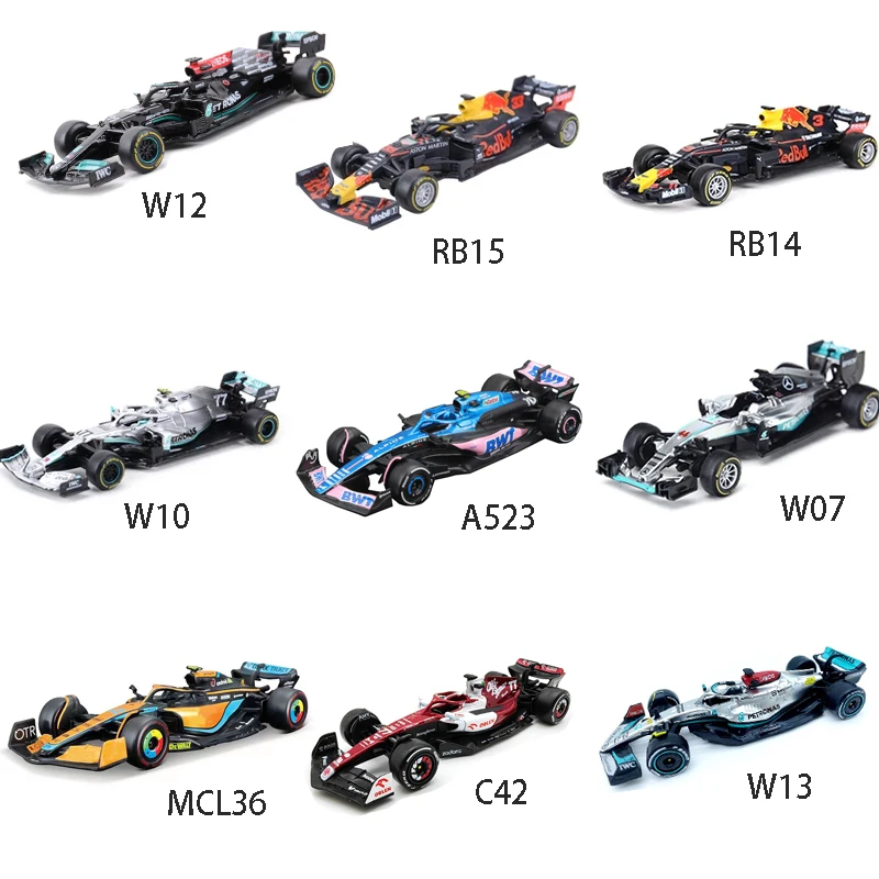 

Bburago 1:43 RB15 RB14 W12 W10 A523 MCL36 W13 C42 W07 F1 Racing Formula Car Static Simulation Diecast Alloy Model Car Tos Gift