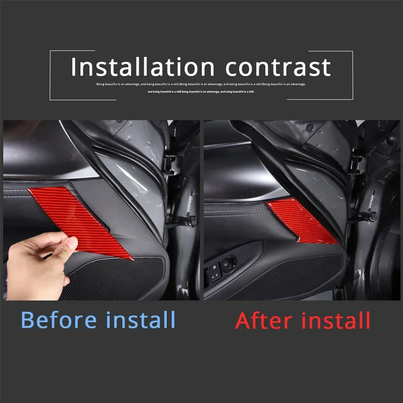 

For Mazda MX-5 2016-2023 Soft Carbon Fiber Car Door Decoration Sticker Car Interior Accessories 2pcs