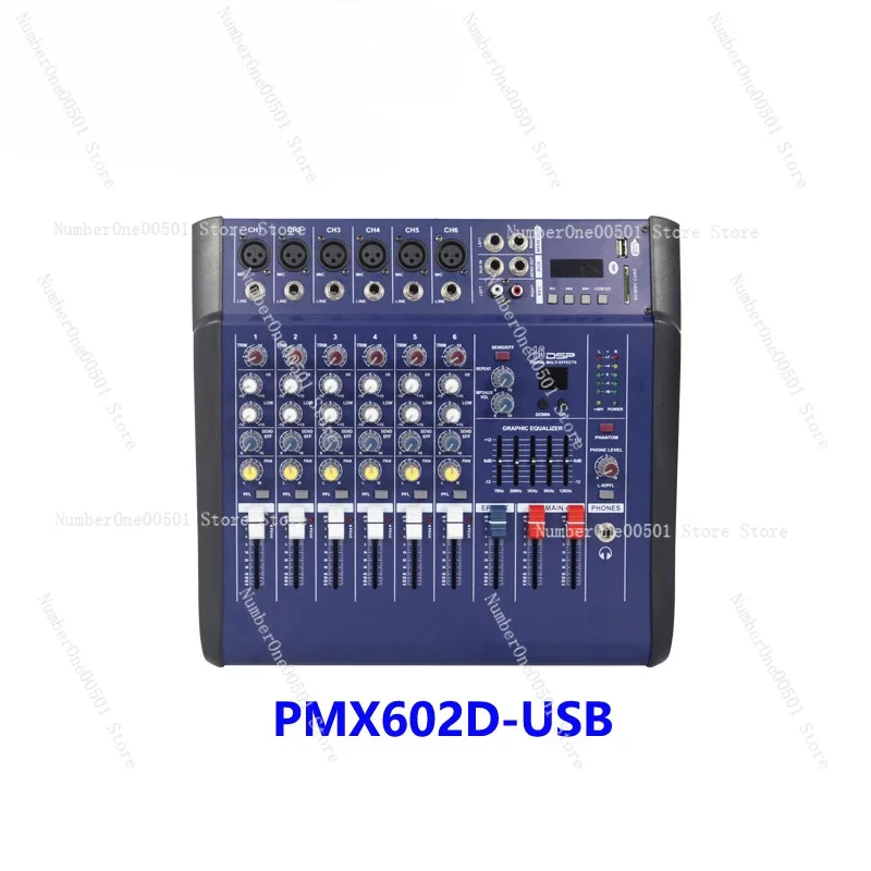 4/6/8/10/12 channel mixer with power amplifier DSP Bluetooth equalization stage multimedia home KTV all-in-one machine