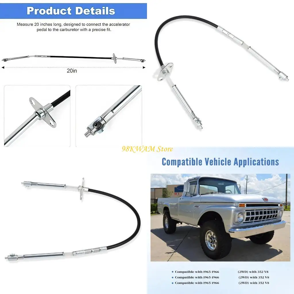 

Трос правильной скорости двигателя для F100 F250 F350 1965 1966 типов Болтовое крепление 68UF