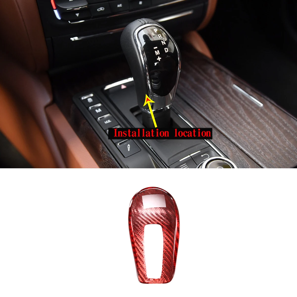 

For 2013-2018 Maserati/Geberit/President/Levante car gear lever head gear lever trim cover real carbon fiber auto parts