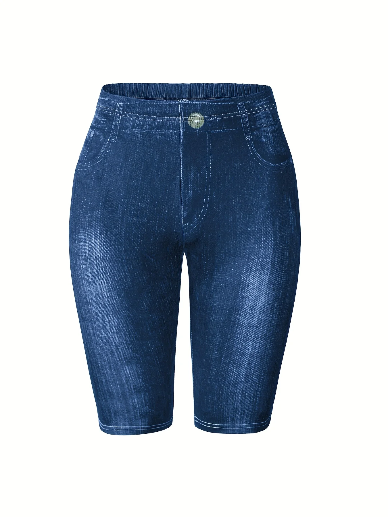 Damskie szorty z imitacji dลผinsu Legginsy slim fit Casual Legginsy damskie Wygodne spodnie rozciฤ
gliwe