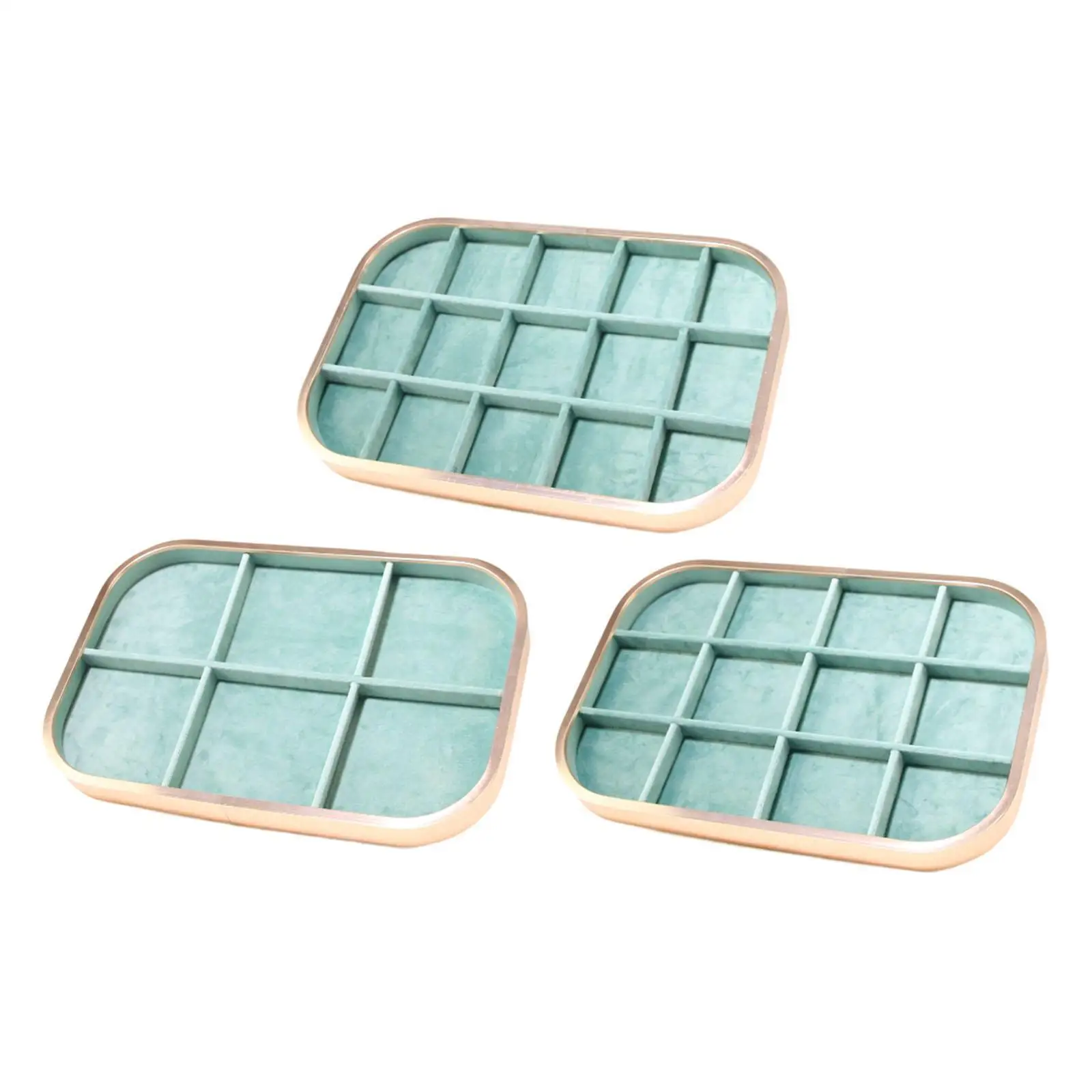 

Aluminum Jewelry Organizer for Women, Stackable Display Tray