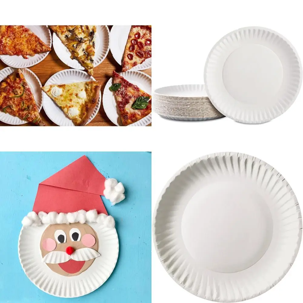

Бумажные тарелки 9 дюймов, 1200 штук в упаковке, белые, без покрытия, для пиццы и вечеринок, одноразовые, 9 тарелок в упаковке [1200 шт./коробка]