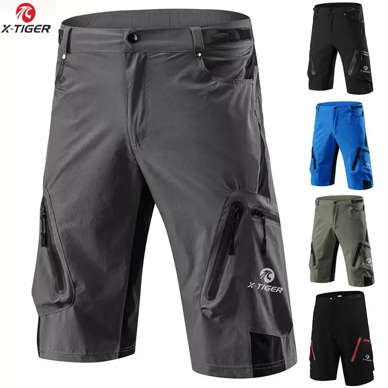 X-TIGER Pro degli uomini Mountain Bike Shorts Ciclismo Shorts Traspirante Loose Fit Per Gli Sport All\'aria Aperta Corsa E Jogging MTB Della