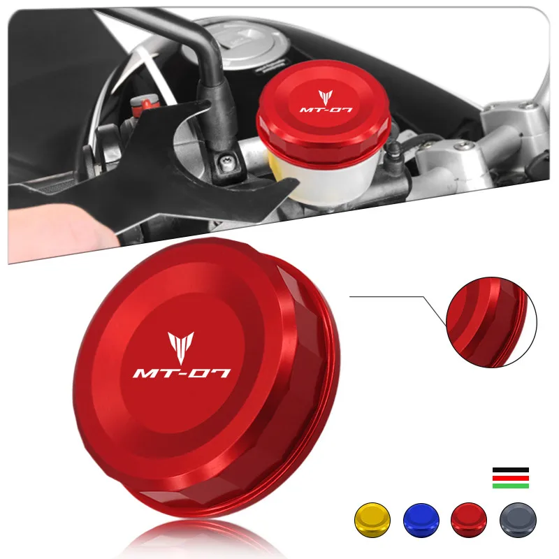 

Modified Aluminium mt07 Motorbike Rear Brake Fluid Cylinder Master Reservoir Cover Oil Cap For MT07 MT-07 FZ07 2014-2016 2017