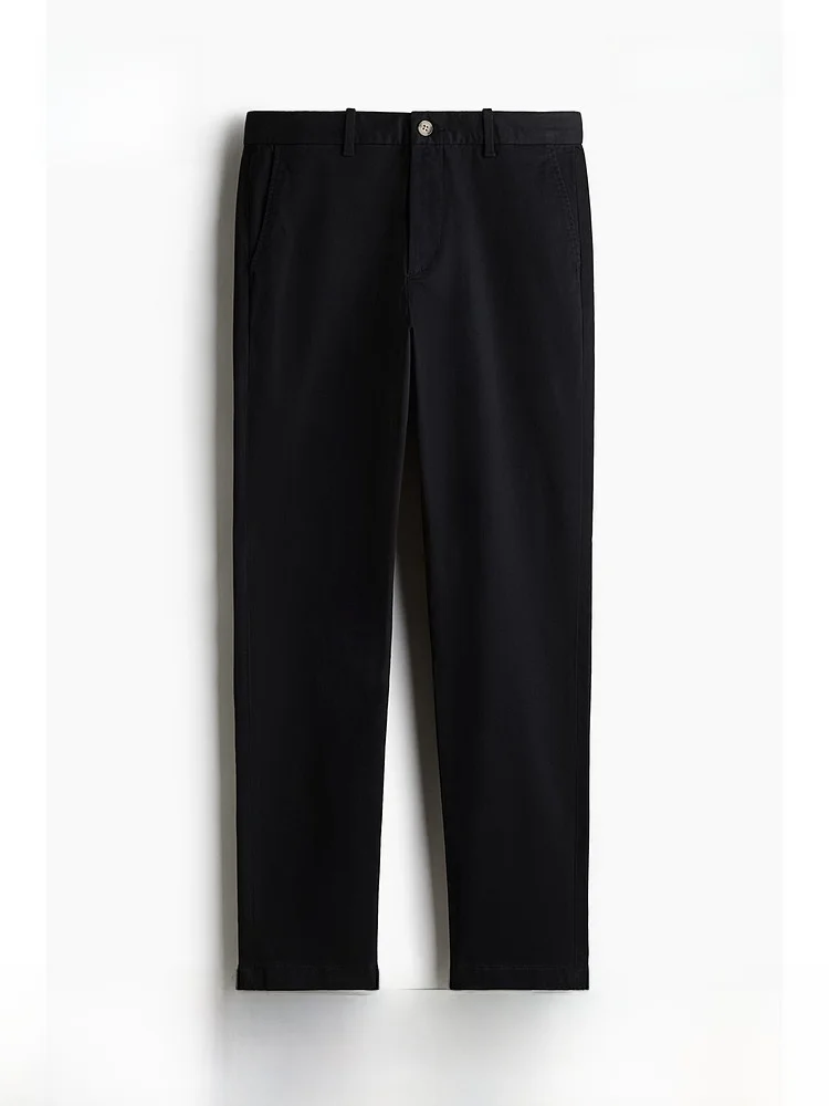 Slim Fit Cotton Casual Pants H&M New Summer Collection Comfortable Breathable Men's Trousers Everyday Wear Lead Pen Style