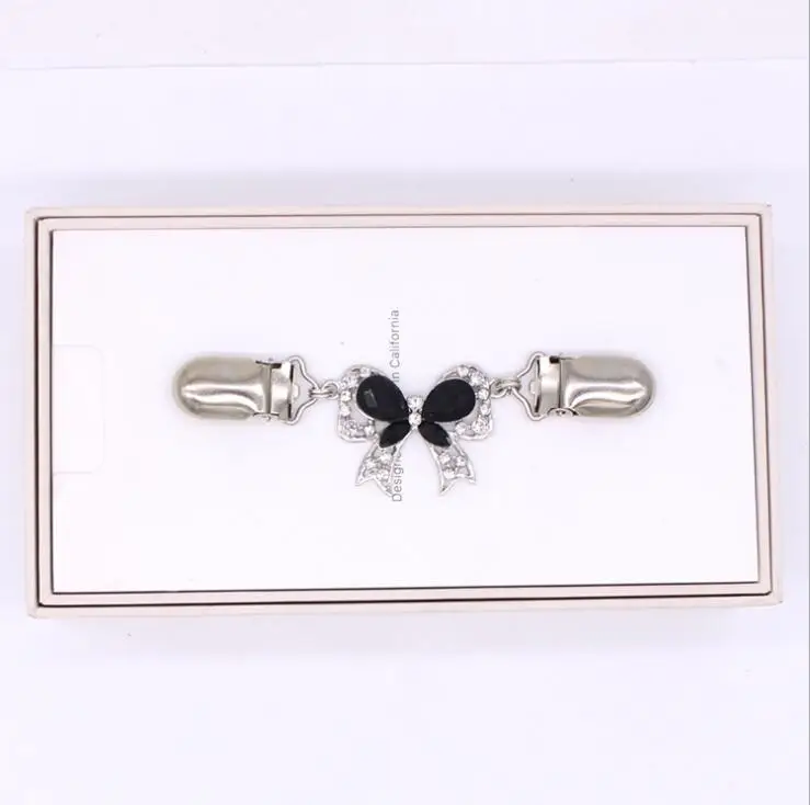 Korean fashion new butterfly diamonds wild exquisite cardigan sweater clip clothing accessories autumn and winter