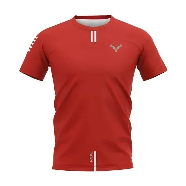 Federer Tennis Jersey Sports Quick Drying Top Nadal Tennis Polo Shirt Breathable Dejo Short Sleeved Men's T-shirt Quick Drying