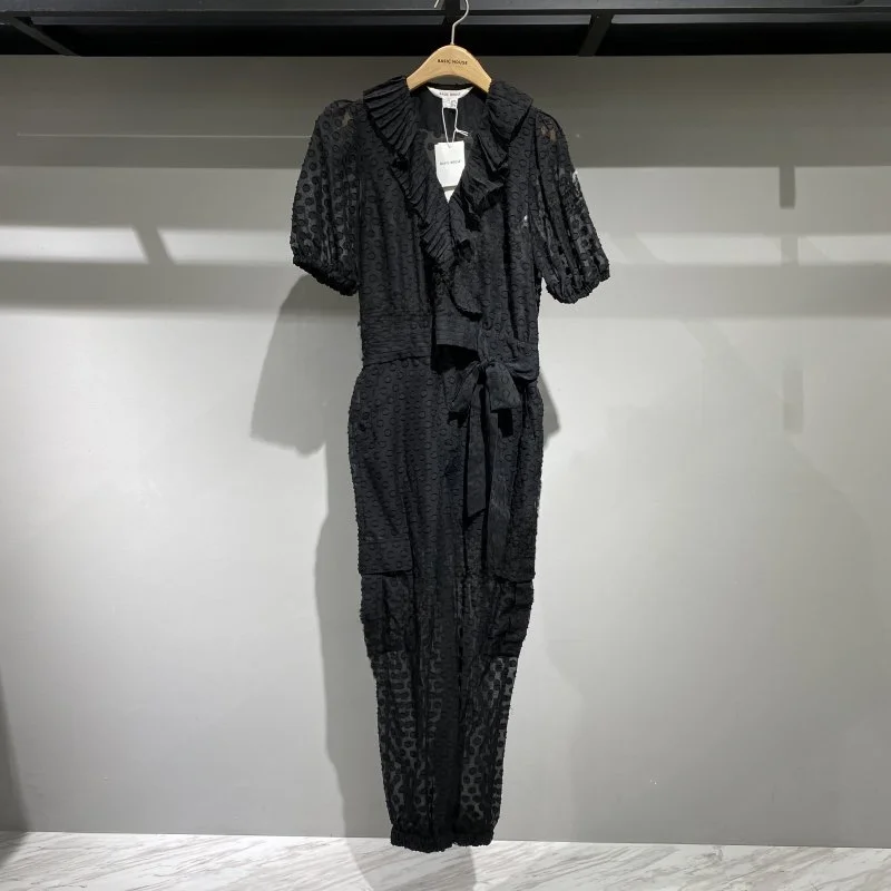 

Basic House Summer Polka Dot f Transparent Faionable Women's Rer High Waist Long Pants Basic House HUOP32P280