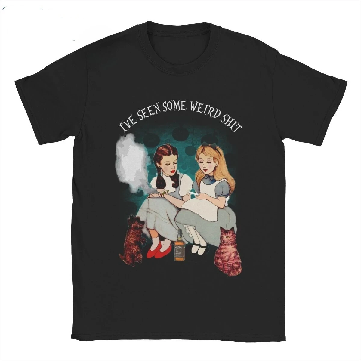 Alice Dorothy Weird Alice's Adventures in Wonderland Tshirt Short sleeved Round neck T-shirt Summer Top