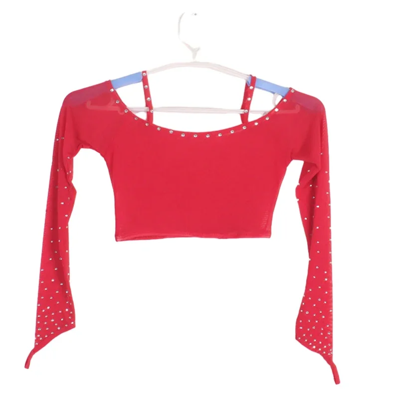 One Neck Flared Sleeve Cut Out Bandage Top Women Belly Dance Top Oriental Dance Training Indian Dancewear Performance Costume