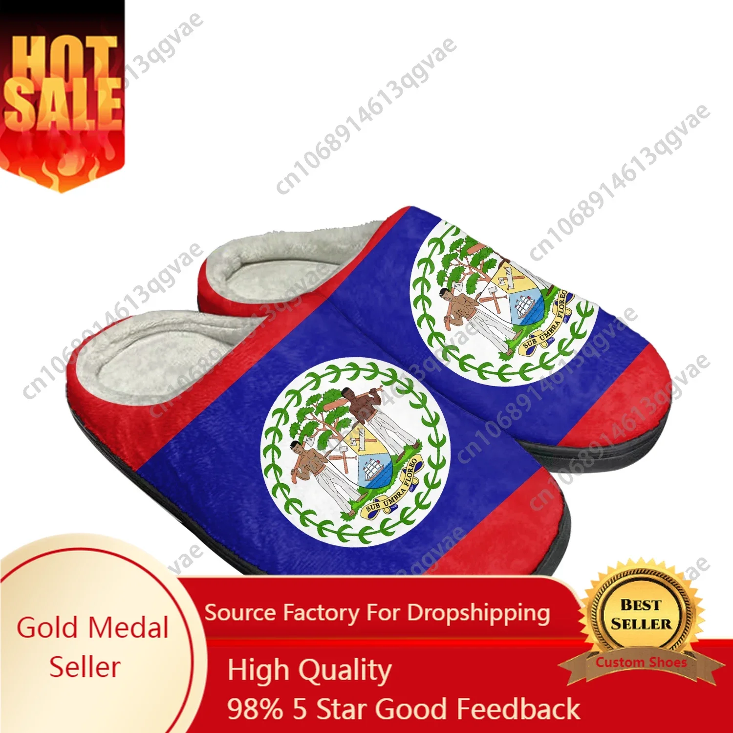 

Belizean Flag Home Cotton Custom Slippers Mens Womens Sandals Belize Plush Bedroom Casual Keep Warm Shoes Thermal Slipper