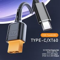 100cm 50cm Professional 100W Charger Cord SC100 Protocol Fast Charging Cable For Toolkitrc XT60 to Type-C