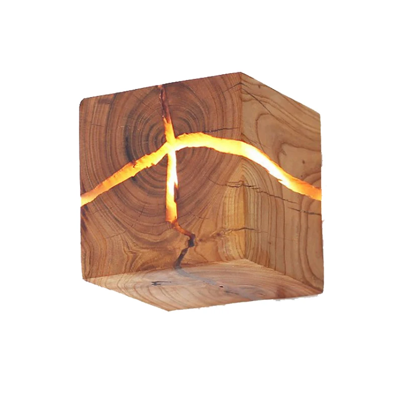 

Cracked Wood Wall Lamp Sconces for Foyer Corridor Loft Bedroom Light Nordic Home Art Decoration Led Lighting Fixture Luminaria