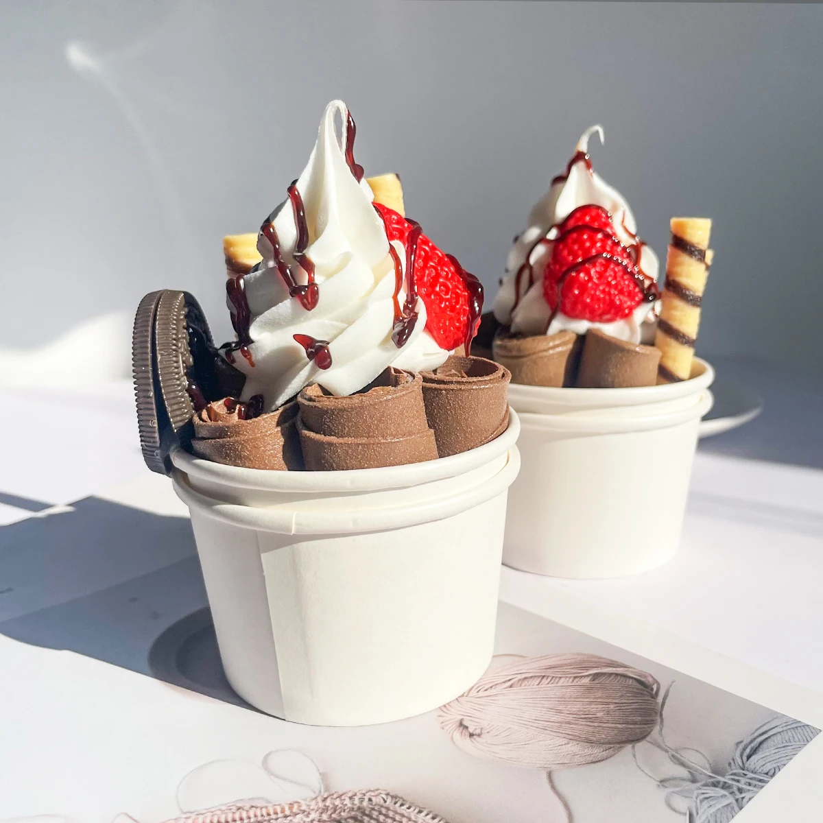 

Цельный торт, мороженое, искусственное украшение для магазина мороженого, десертный магазин, украшение для рабочего стола