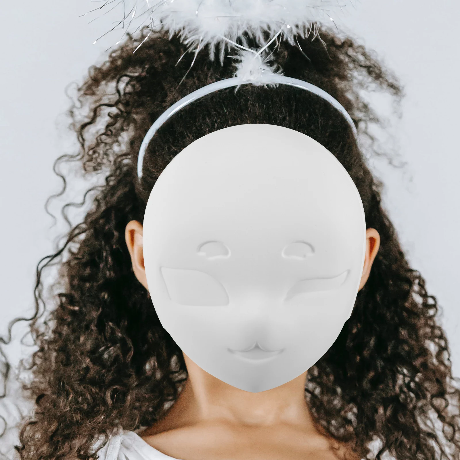 Máscara de zorro en blanco para pintar máscaras de mascarada Diy ropa fiesta de Cosplay de Pvc blanco