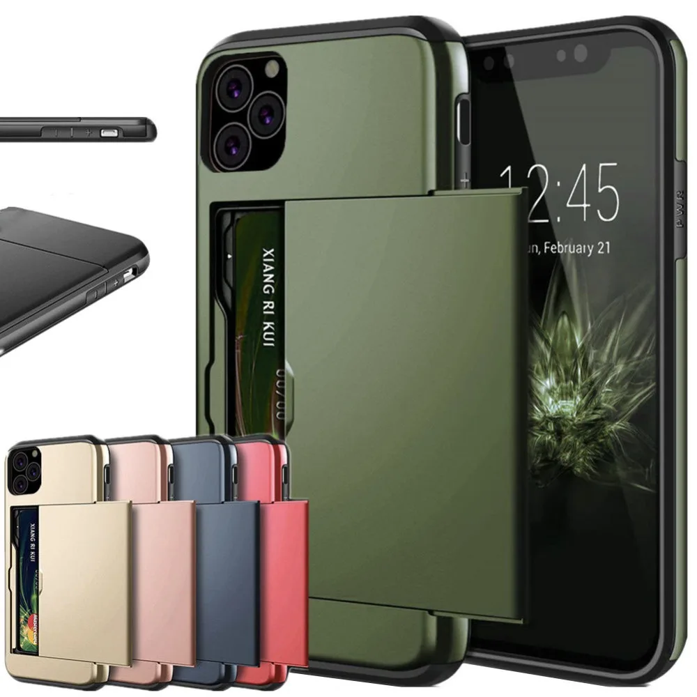 

Business Phone Case For iPhone 14 Pro MAX 11 XR XS X 10 Case Slide Armor Wallet Card Slot Cover for iPhone 11 XR XS MAX Fundas