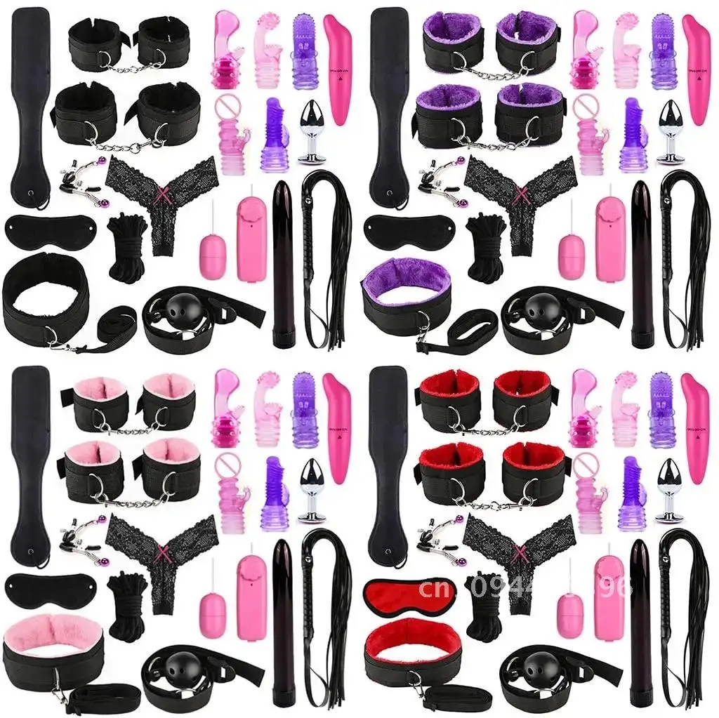 19pcs Adult Toys Fun Bed Game Fetish Restraints Play Set Binding Games Toys For Couple Kits