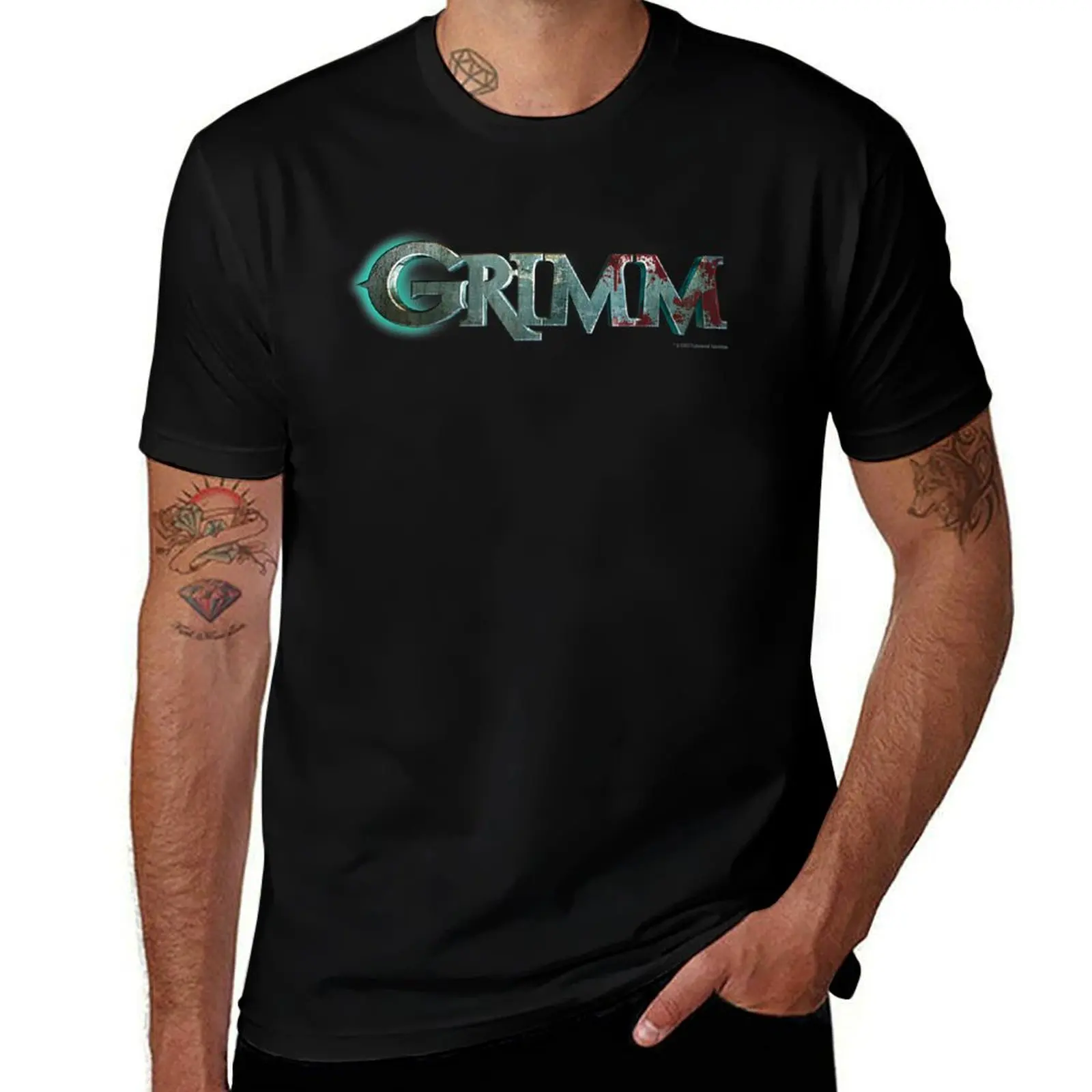 Grimm Standard T-Shirt summer top street wear rapper graphic tees sports fans t shirt for men