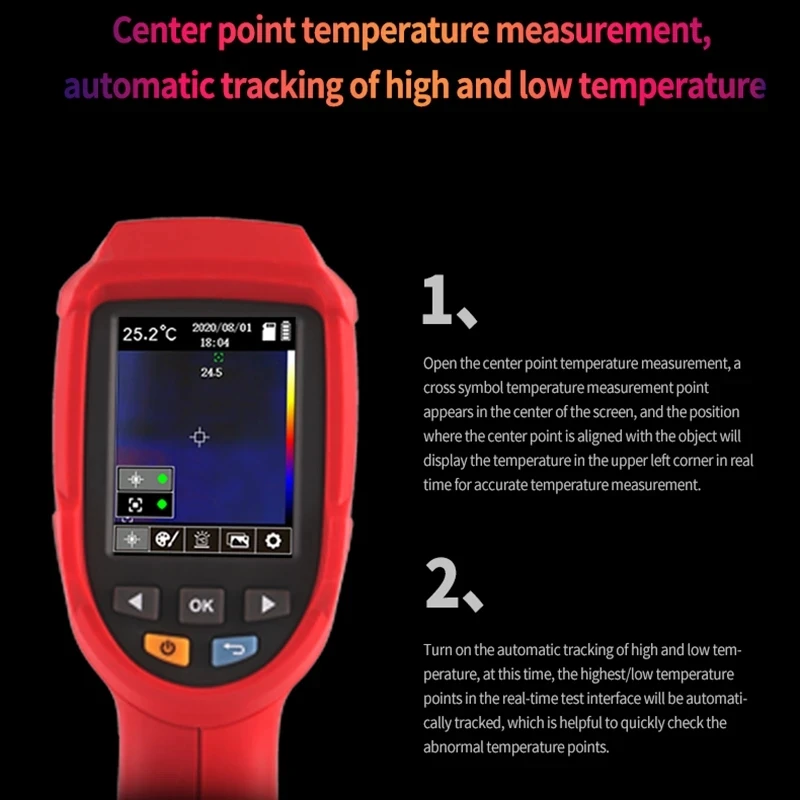 UNI-T-Câmera de Imagem Térmica de Alta Temperatura, Câmera Termográfica, UTI32, Teste de Tubulação de Aquecimento de Piso,-20-1000