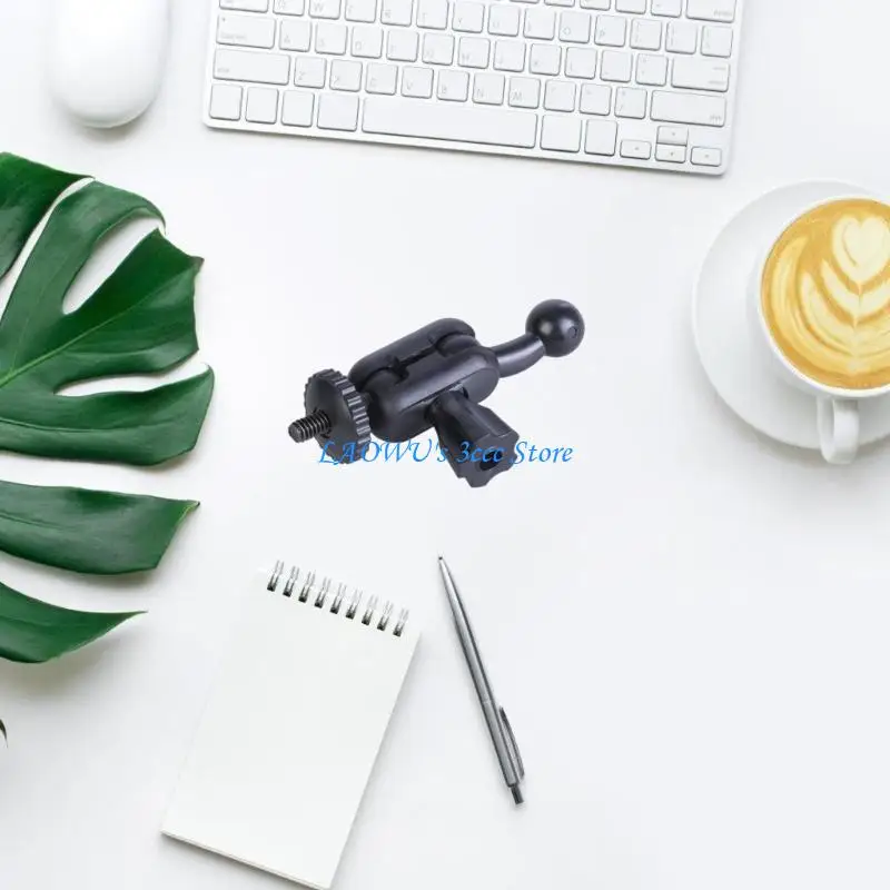 Y8AD Adapter 1/4in Male to 17mm Ball Adapter Tripod Mount Connector Adapter Holder