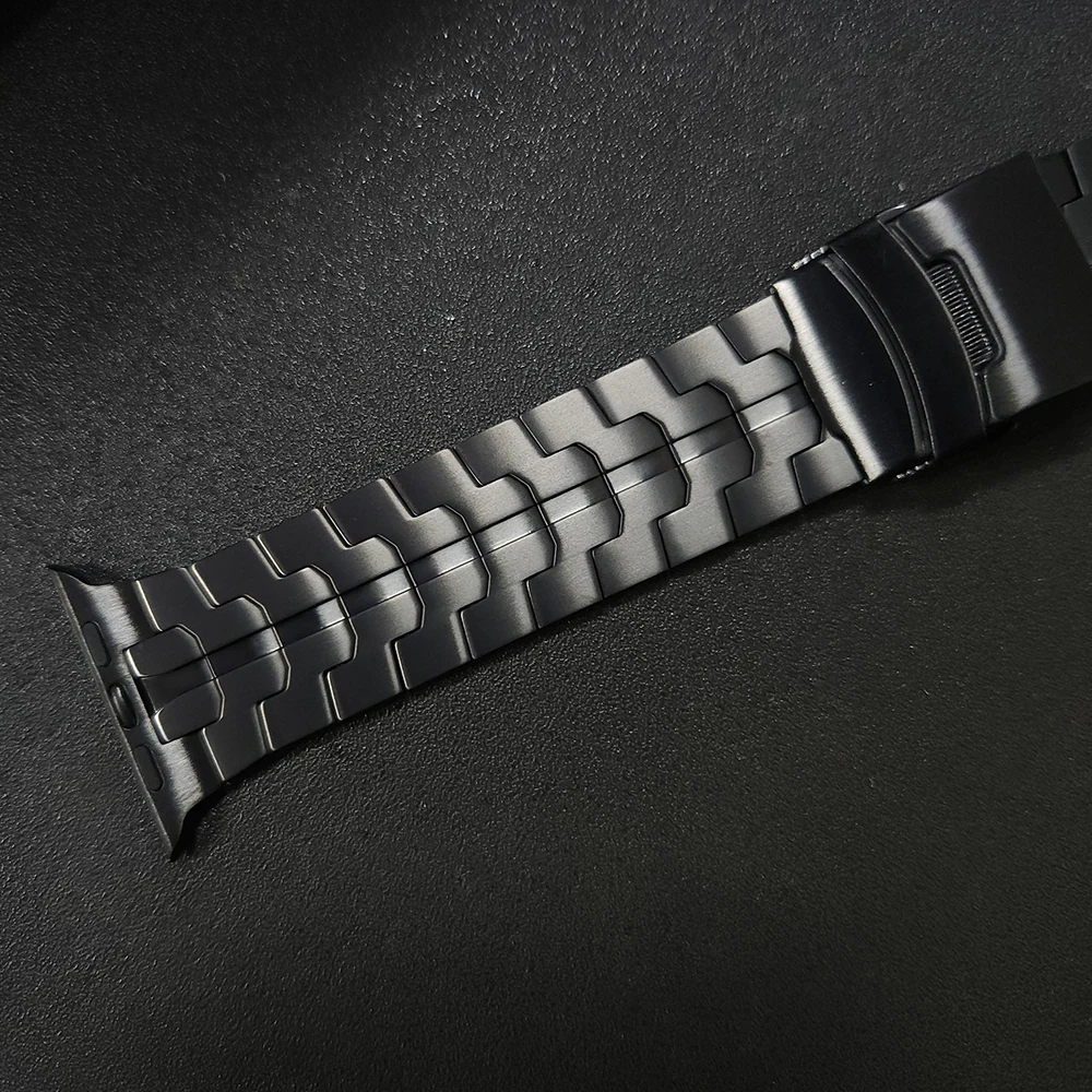Titanium Metal Link Bracelet For Apple Watch Band 49mm 45mm 44mm 41mm 40mm 42 38 Strap For iWatch Series 1-8 SE Ultra Watchband
