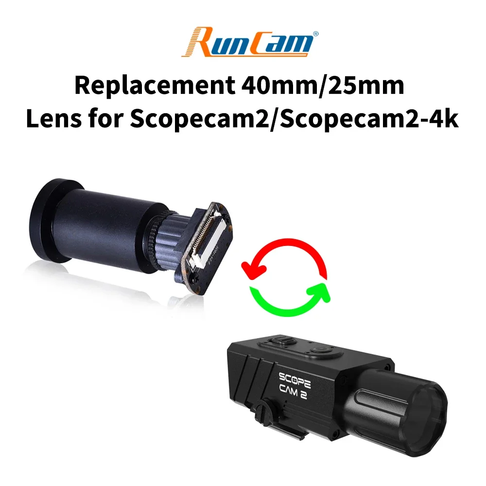 

Сменный объектив RunCam для Скопа 2 /4K Скопа 2 или Скопа 24K 25 мм/40 мм