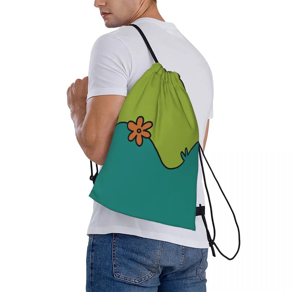 Mochilas de diseño de furgoneta de los años 70, bolsas con cordón portátiles multifunción, bolsa deportiva de bolsillo, bolsa de libros para la escuela de viaje