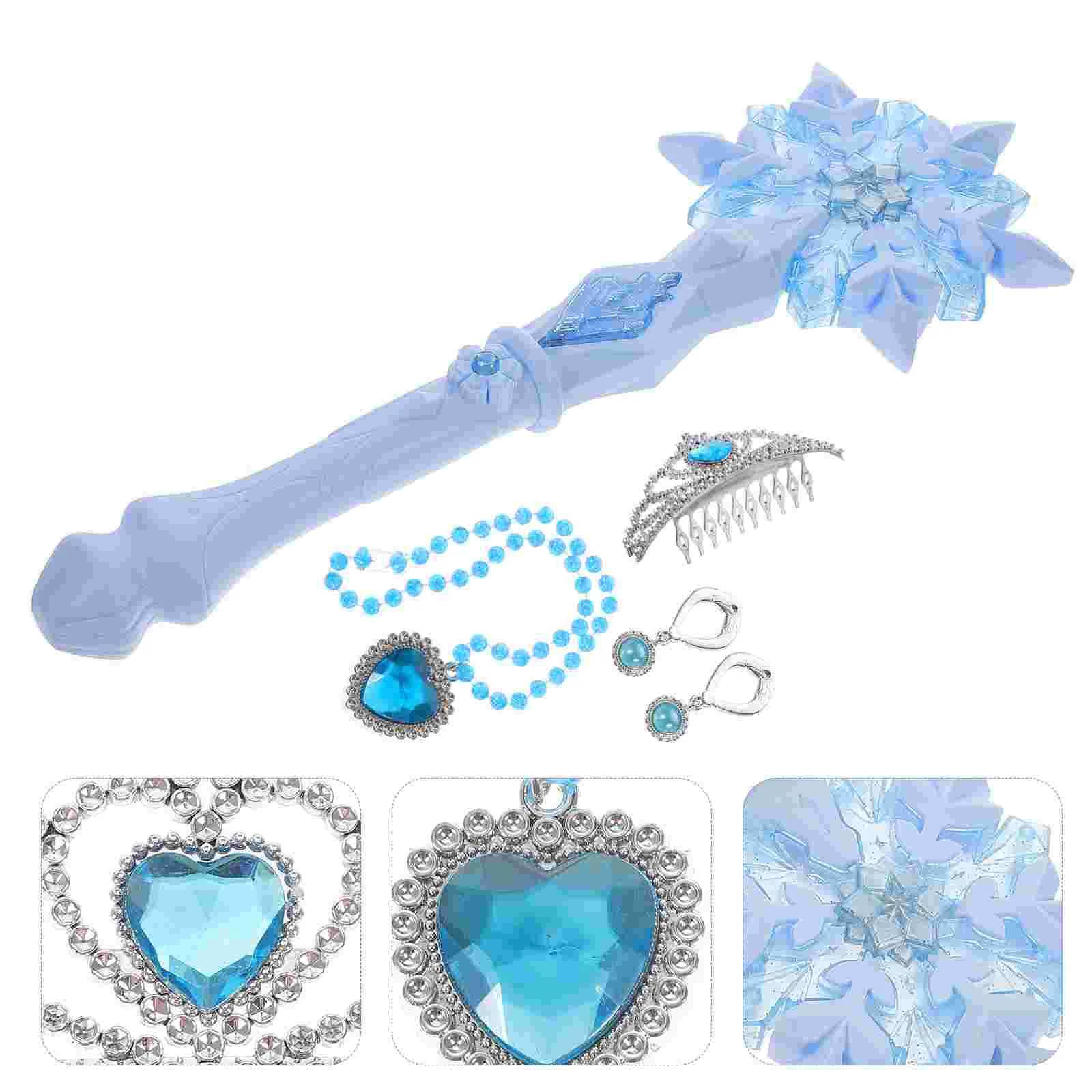 

Snowflake Glitter Stick Fairy Toy Handheld Glowing Hair Wands Night Plastic Children's