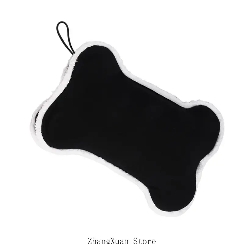Weihnachtsgeschenkstrumpf mit breiter Öffnung und leerem Bastelfeld 3XUF – Detail 5