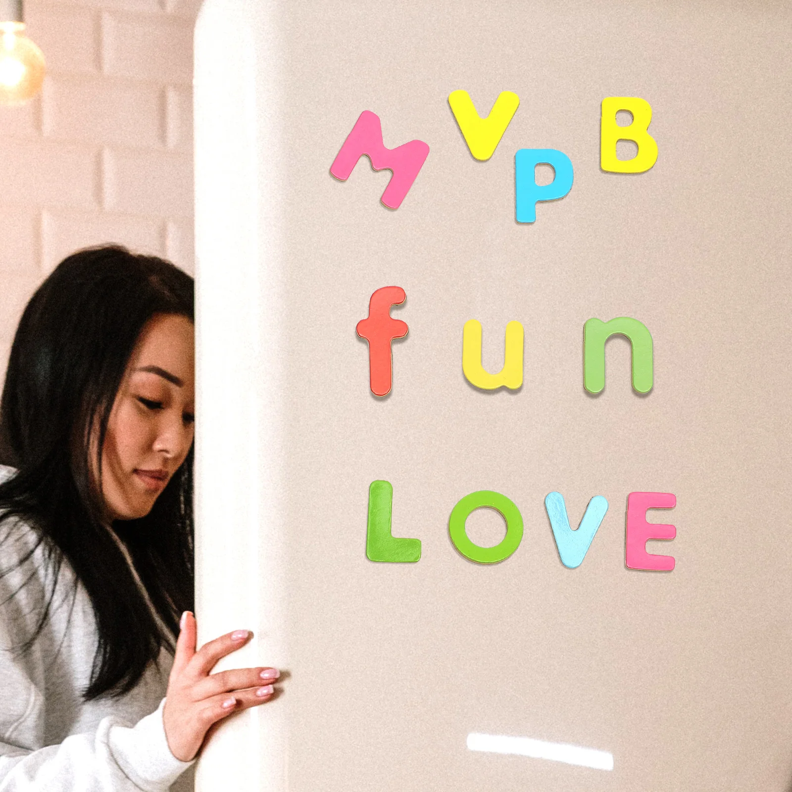 

3Sets Alphabet Number Refrigerator Fridge Stickers Colored Wooden Magnetic Educational Learning Decorations Alphabet
