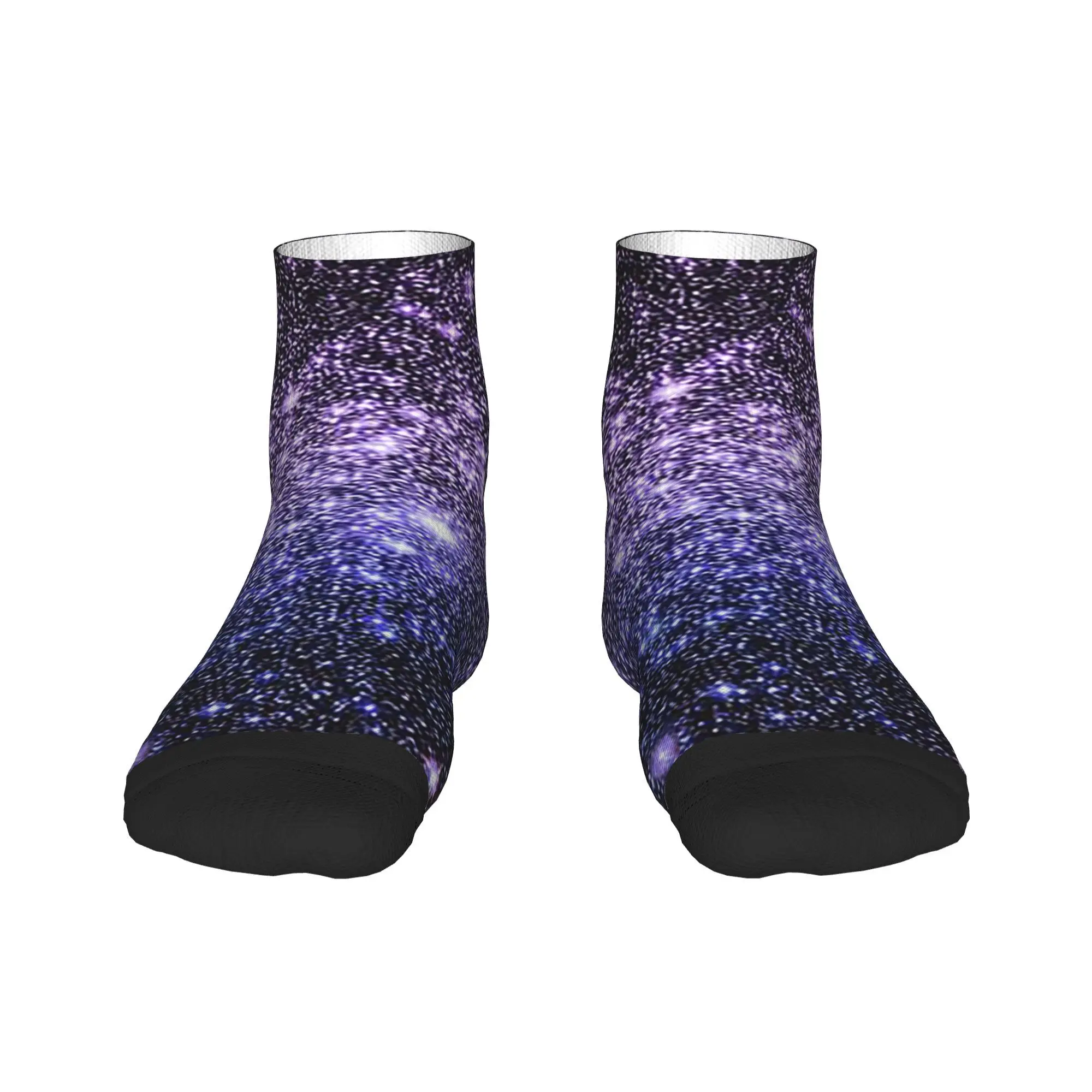 

Носки Galaxy Sparkle Stars Lavender Periwinkle Blue Ombre, супер мягкие чулки в стиле Харадзюку, всесезонные носки, аксессуары для унисекс