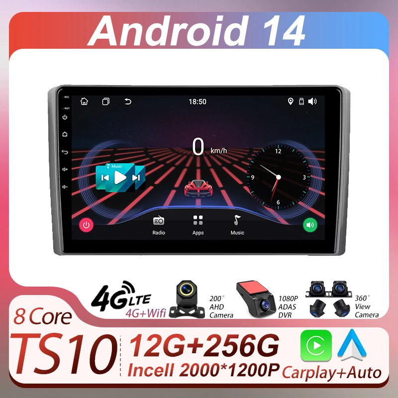

Car Multimedia Player Android 14 For Honda Element YH 2002 - 2011 GPS Navigation Autoradio Car Stereo 5G Wifi Bluetooth DSP