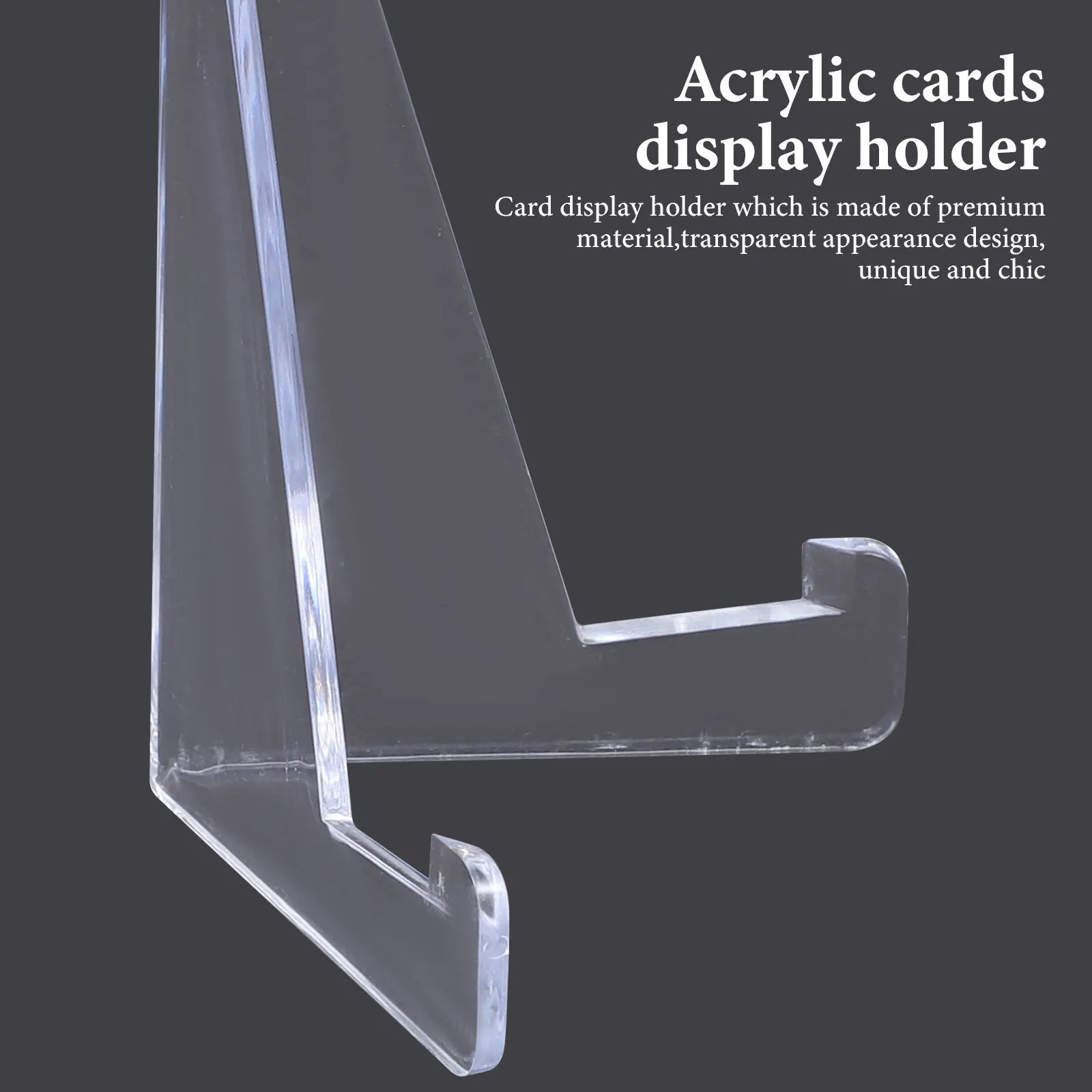 

10pcs Card Display Stand Clear Acrylic Easel For Collection Photo Plate Medal Business Artwork Tabletop Organizer Rack