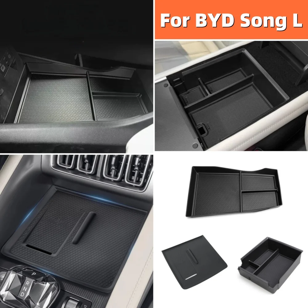 

Fit For BYD Song L 2024-2025 ABS Plastic Car Central Console Storage Box Central Control Lower Storage Box Interior Accessories