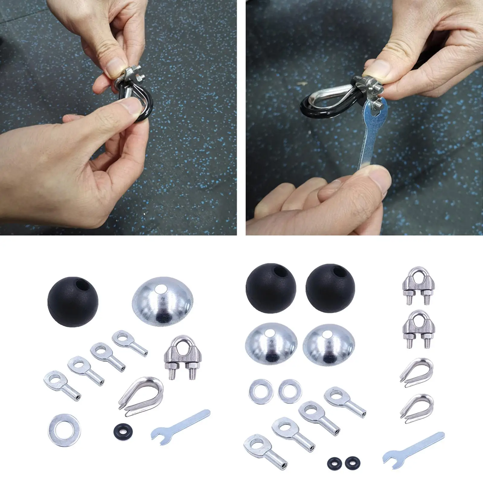 Gym Machine Cable Steel Wire Joint and Pulley Kit for Exercise Equipment Home Gym Accessories
