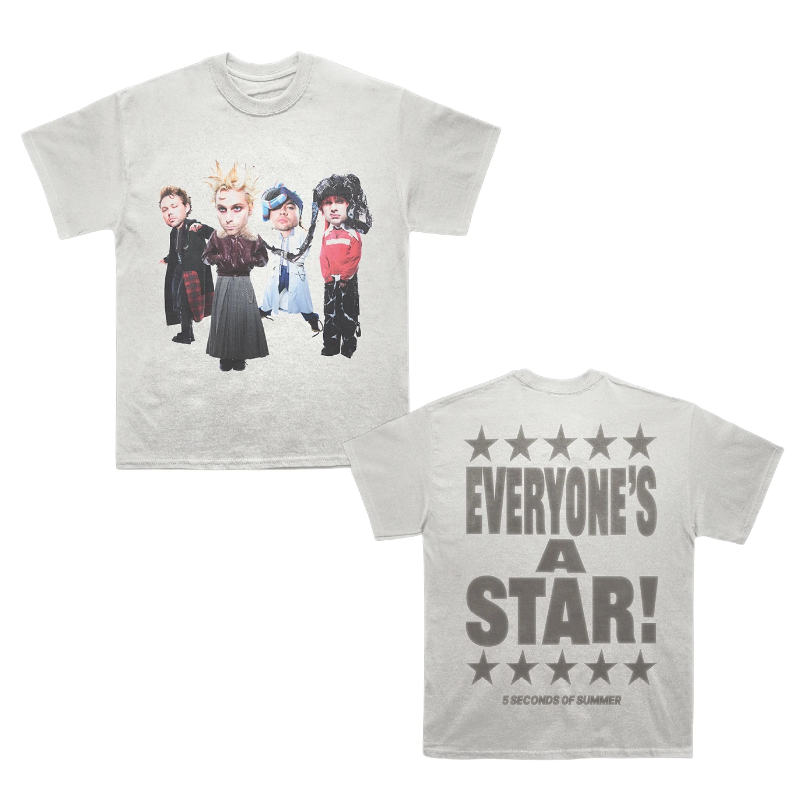 Camiseta 5 Seconds of Summer Everyone Is A Star World Tour 2026, camiseta 5SOS, camiseta de verano, ropa de moda para hombre y mujer Y2K