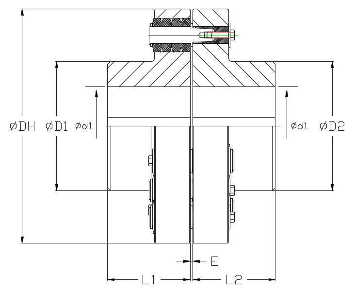 Professional Quality Maximum Speed 4500 RPM Standard Material Buna-N 80 Shore-A Flexible Bushing Pin Coupling